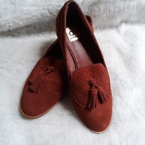 DOLCE VITA SUEDE TASSEL LOAFERS